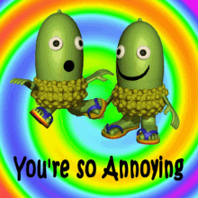 3D GIF Animation of Two Cartoon Characters Expressing Annoyance