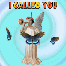 Angel blowing horn