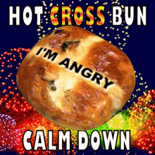 Angry Hot Cross Bun GIF