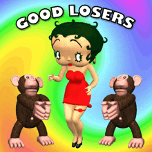 Betty and Two Monkeys Funny Expression Pack