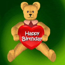 Birthday Bear with Heart - Cute Animation