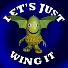 Cartoon Monster Waving and Dancing GIF