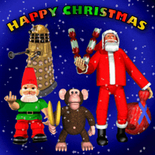 Christmas, Santa Claus, Snowman, Reindeer, Christmas Tree, Gift, Merry Christmas, Happy Christmas, 3D GIF