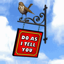 Commanding Do As I Tell You GIF