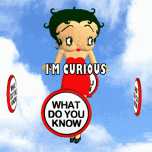 Curious Betty Cartoon Expression Free Gifs, 3D GIF
