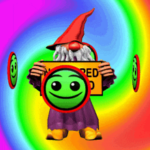 Dwarf and smiling face emoji's humorous interaction