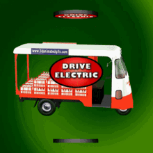 Electric Tricycle Rotating on Green Background GIF