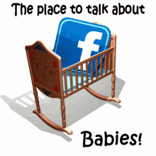Facebook Talk About Babies Crib, Funny 3D GIF