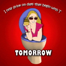Free 3D GIFs of a Cartoon Character Drinking in a Toilet