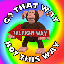 Funny 3D Animation Monkey Guide GIF