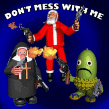 Funny 3D GIF of Cartoon Characters with Guns