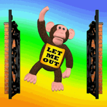 Funny cartoon monkey cartoon character