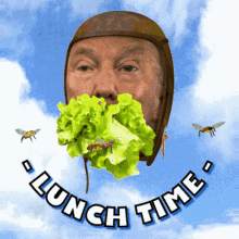 Funny Pilot Eating Lettuce Animation