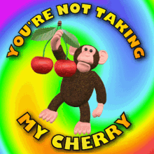GIF Animation of Monkey and Cherry
