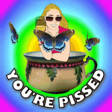 GIF Animation of Woman in a Teapot