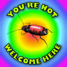 GIF Animation of 'You're Not Welcome Here' in 3D