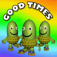 Good Times with the Green Cartoon Characters