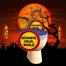 Goodbye Cruel World: A Haunting Toilet in a Cemetery