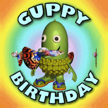 Guppy Birthday GIF, Free 3D GIFs