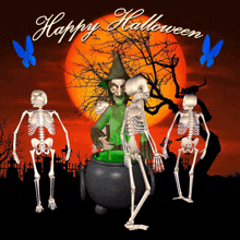 Halloween Wizard Magic Pumpkin Lantern GIF