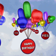 Happy Birthday Balloons GIF, Birthday Balloons GIF, Free Gifs, 3D GIF