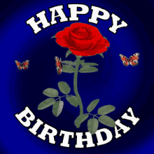 Happy Birthday Rose, Happy Birthday Flower, Free Gifs, 3D GIF