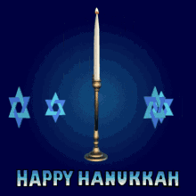 Happy Hanukkah menorah gif