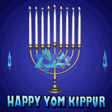 Happy Yom Kippur Channukiah Gif, Free Gifs, 3D GIF
