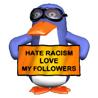 Hate Racism Love My Followers 3D GIF