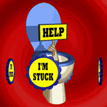 Help SOS Toilet Sign Gif
