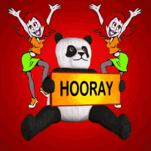 Hooray Panda, 3D GIF, Free Gifs