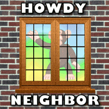 Howdy Neighbour Monkey Waving Hand Gif