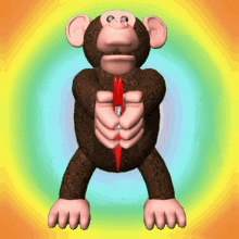Hugs and kisses hugs, monkey hugs, cartoon monkey hugs, brown monkey hugs, 3D GIF