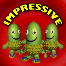 Impressive 3D Animation of Three Green Characters