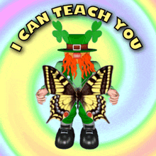 Irish Leprechaun with Butterfly Wings Teaching