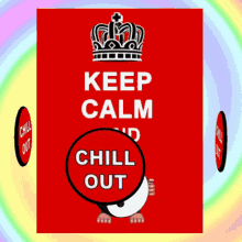 Keep Calm and Chill Out 3D GIF