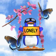 Lonely Penguin Sad Emoticon Pack: Lonely Swaying