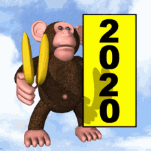 Monkey with Sign and Banana