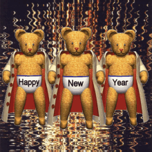 New Year Bear 3D GIF