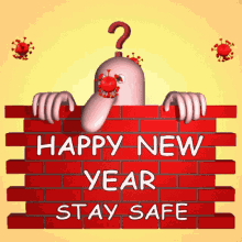 New Year Gif, Stay Safe Gif, 3D Gif
