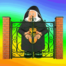 Nun at the Gate, Prayer for Entry, Animated GIF