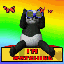 Panda Watching GIF, Free Gifs, 3D GIF