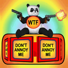 Panda with Dual Guns and WTF Warning - Free 3D GIFs!