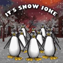 Penguin Snow Adventure GIF