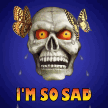 Sad Skull Face GIF