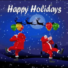 Santa Claus Dancing in the Snow gif
