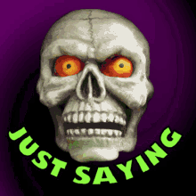 Skull Head Just Saying Non Stop Talk Gif