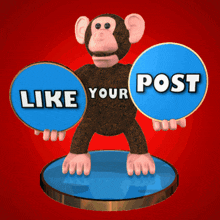 Social Media Monkey GIF