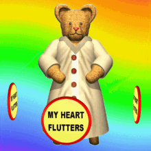 Teddy Bear in White Coat Gif, Free Gifs, 3D GIF