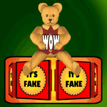 Teddy Bear on Fake Box GIF